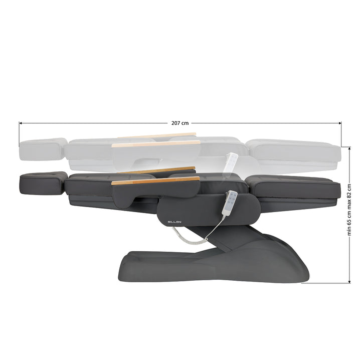 Poltrona Estetica Elettrica Lux 273B con 3 Motori Grigio-Grigio - immagine 17