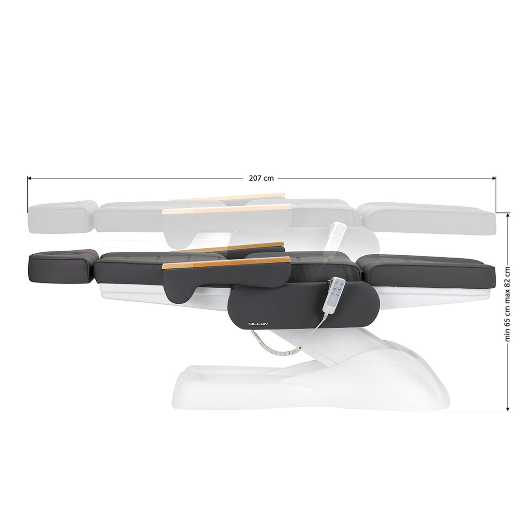 Poltrona Estetica Elettrica Lux 273B con 3 Motori Grigio-Bianco - immagine 17