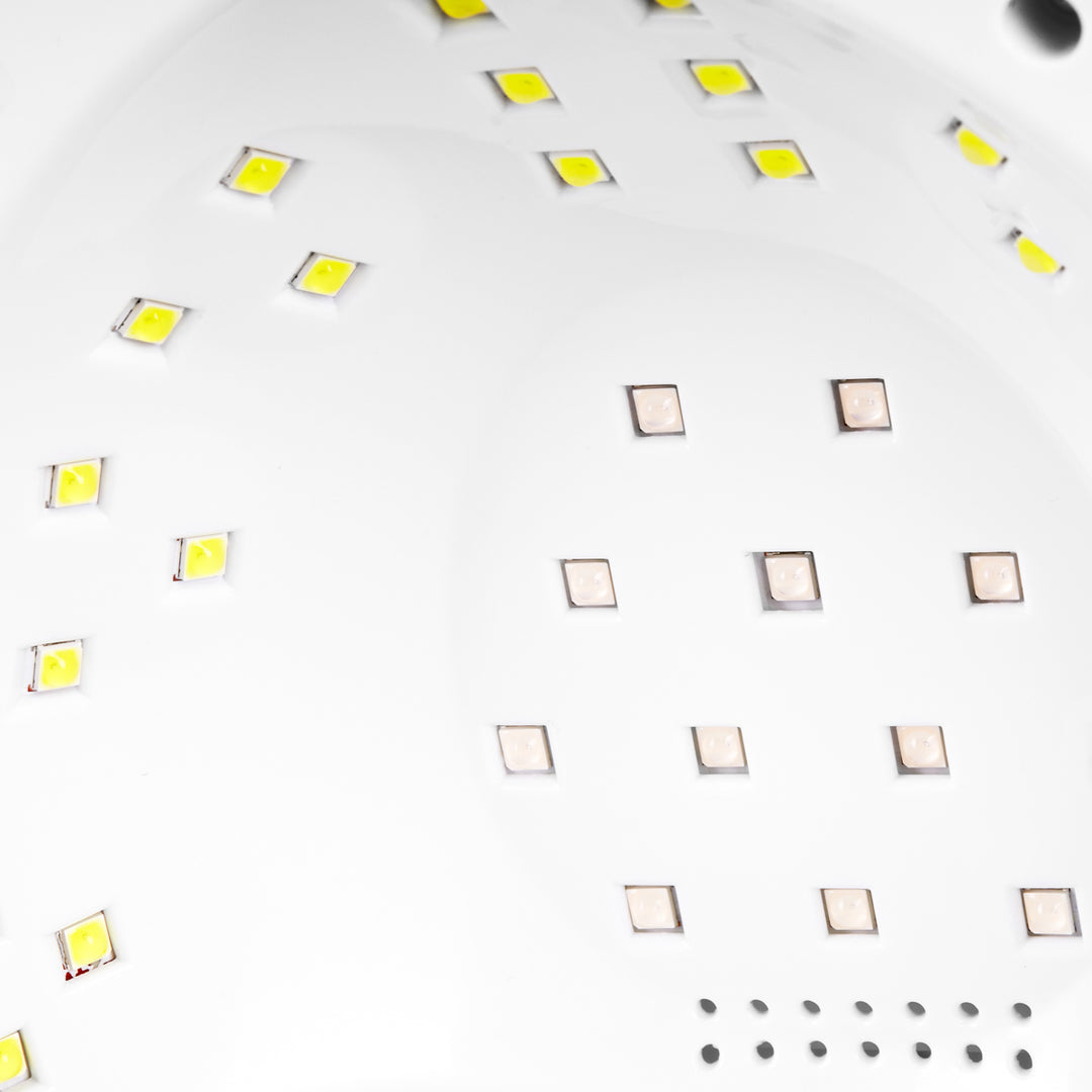 Lampada UV Unghie Dual LED Glow S1 168W Bianco-Argento