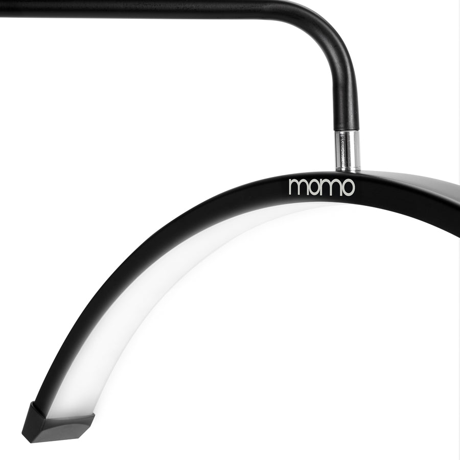 Lampada Ciglia LED con Treppiede e Colore e Intensità Regolabili Momo Moon MX6 Nero