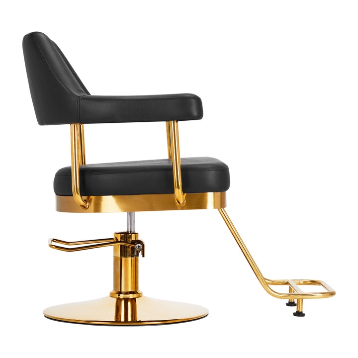 Poltrona parrucchiere Gabbiano Granada Oro Nero 3