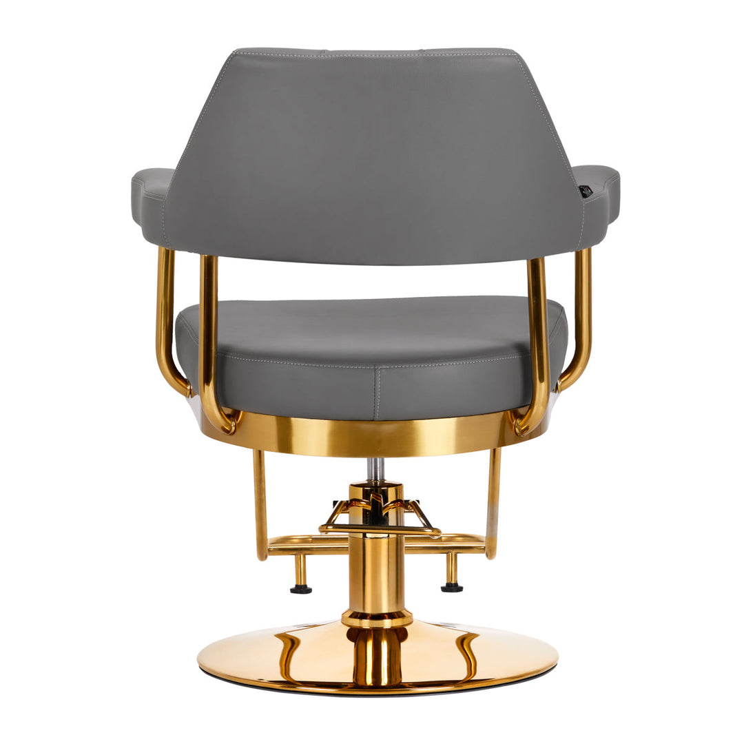 Poltrona parrucchiere Gabbiano Granada Oro Grigio 4