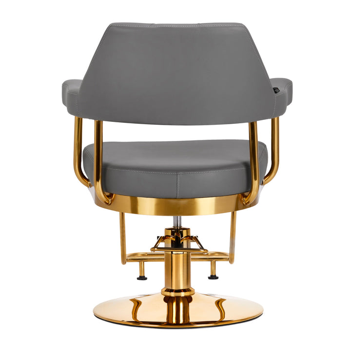 Poltrona parrucchiere Gabbiano Granada Oro Grigio 4