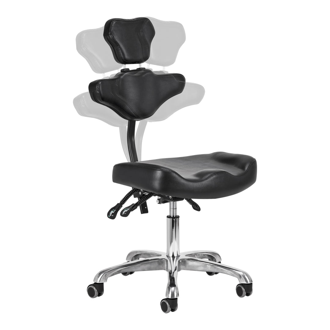 Sgabello con Ruote Pro Ink 973 Nero - immagine 2