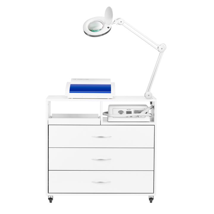 Postazione Pedicure Y-200 con Carrello, Fresa per Unghie, Lampada con Lente e Apparecchio UV-C - immagine 3