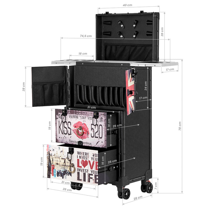 Carrello Parrucchiere portatile Gabbiano Barber 906 - immagine 17