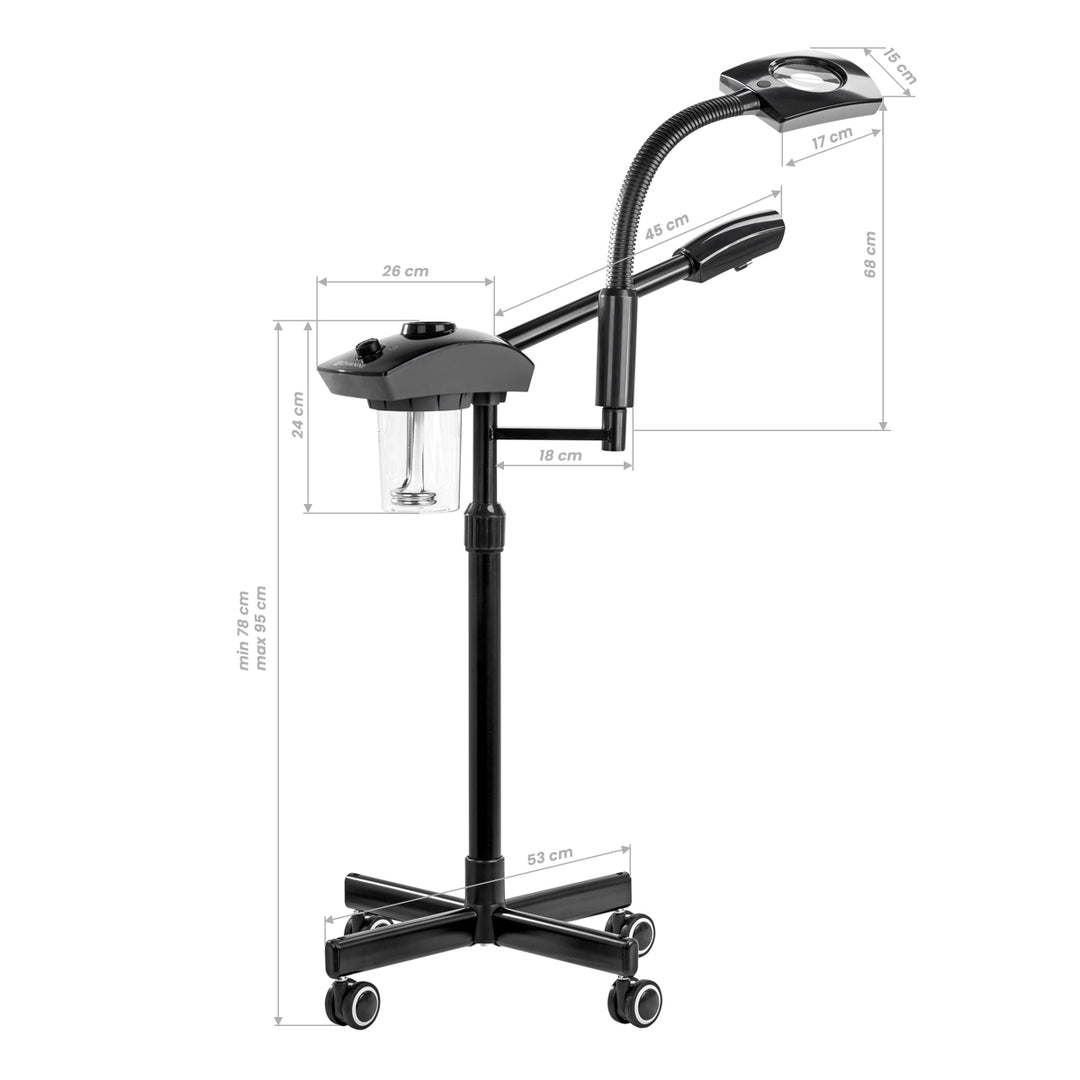 Vaporizzatore Estetica con Ozono e Lampada Lente Giovanni D-21 Nero