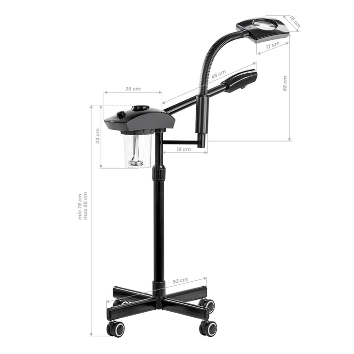 Vaporizzatore Estetica con Ozono e Lampada Lente Giovanni D-21 Nero - immagine 9
