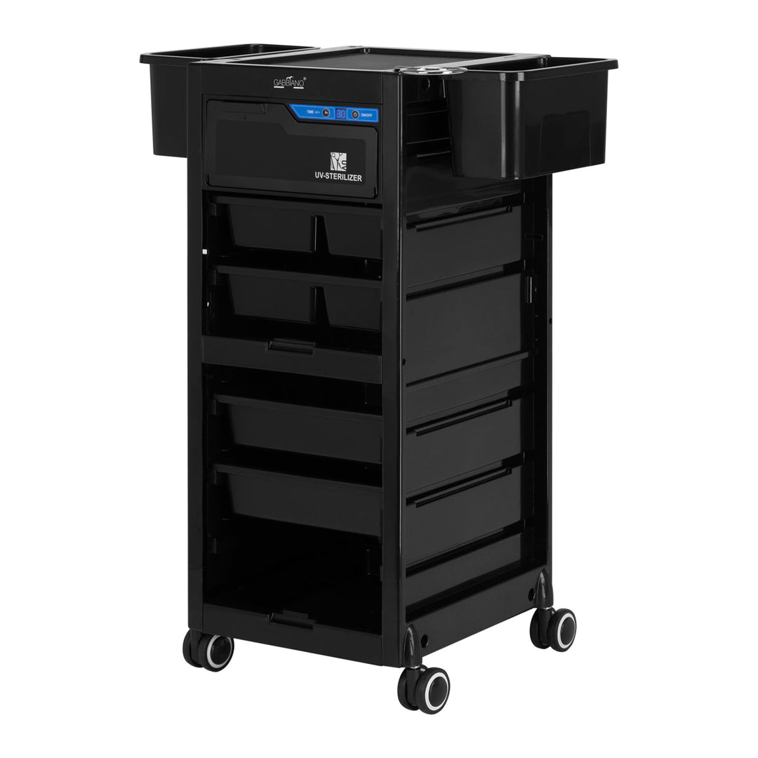 Carrello parrucchiere Gabbiano con sterilizzatore UV 68UV Nero 1