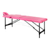 Lettino massaggio Portatile Komfort Activ Fizjo 2 Zone Alluminio Rosa-Nero