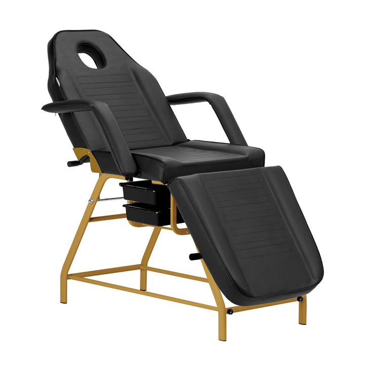 Poltrona estetista 557G con vassoi Oro-Nero - immagine 3