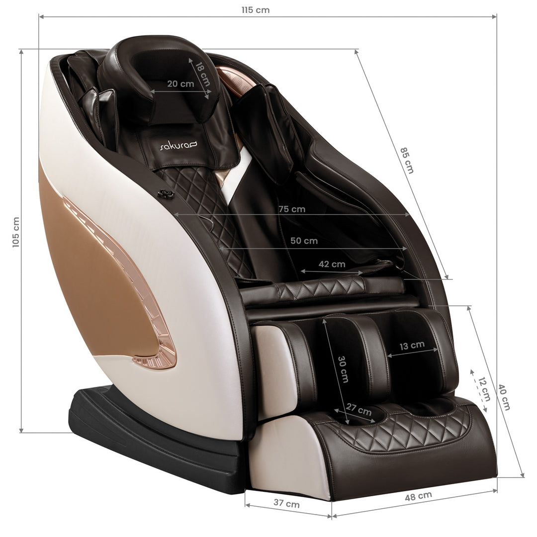 Poltrona Massaggiante Elettrica Sakura Classic 305 Marrone - immagine 18
