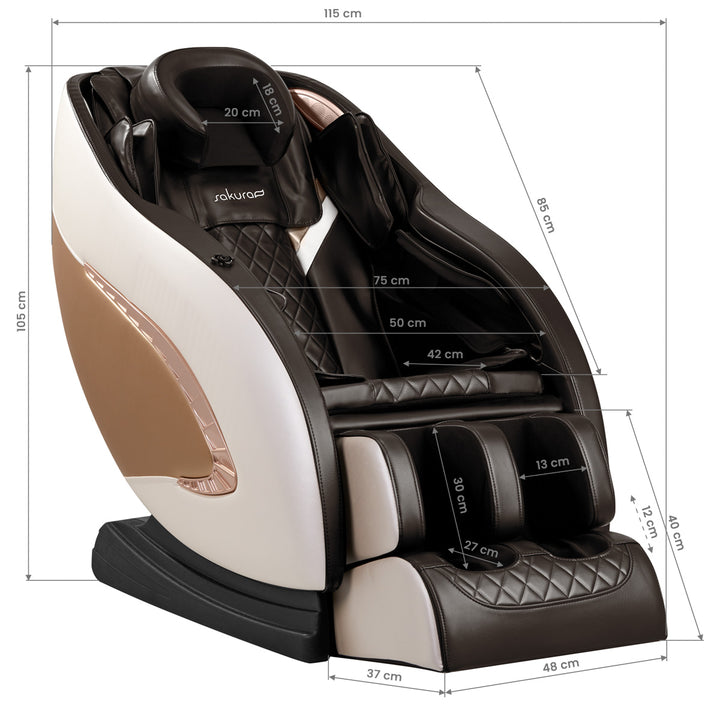 Poltrona Massaggiante Elettrica Sakura Classic 305 Marrone - immagine 18