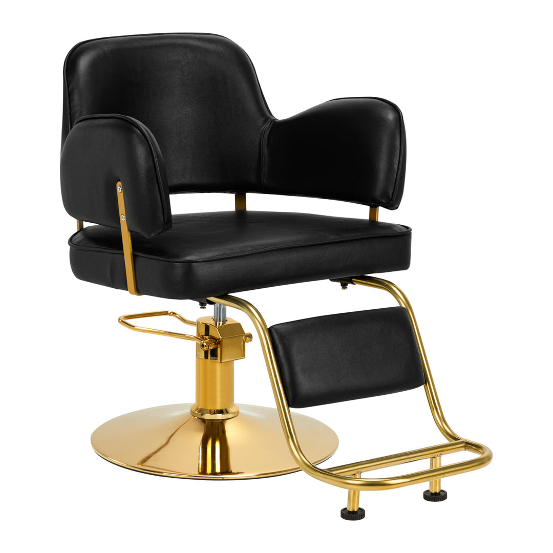 Poltrona parrucchiere Hair System Linz Oro Nero 1