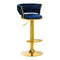 Sgabello da Bar 4Rico QS-B313a Velluto Blu Marino