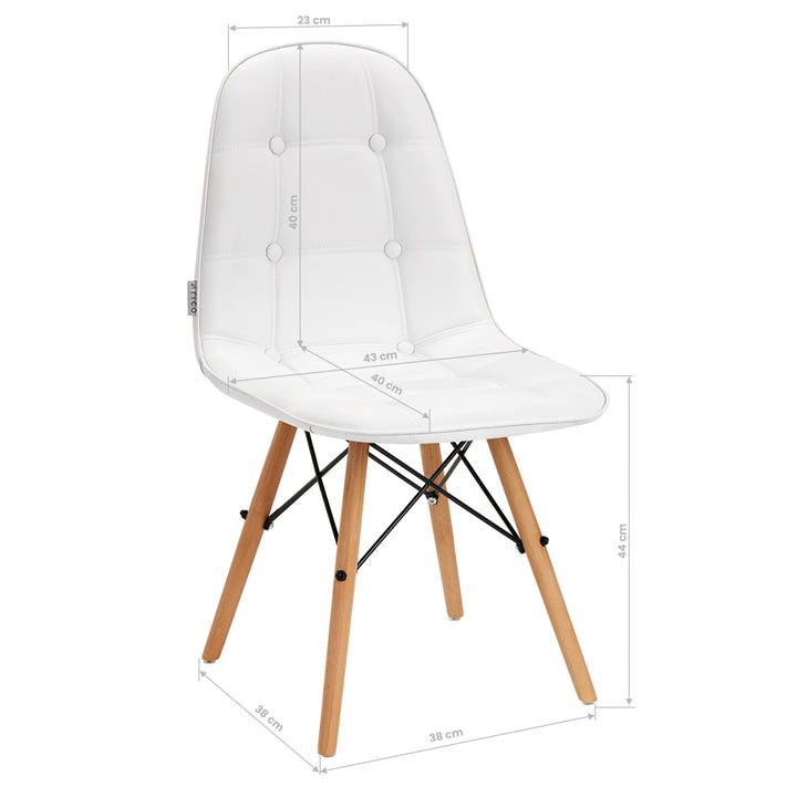 Sedia 4Rico QS-185 Eco pelle Bianco 8