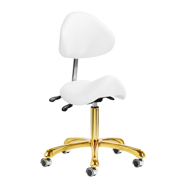 Sgabello ergonomico 1004 Giovanni Oro-Bianco 1