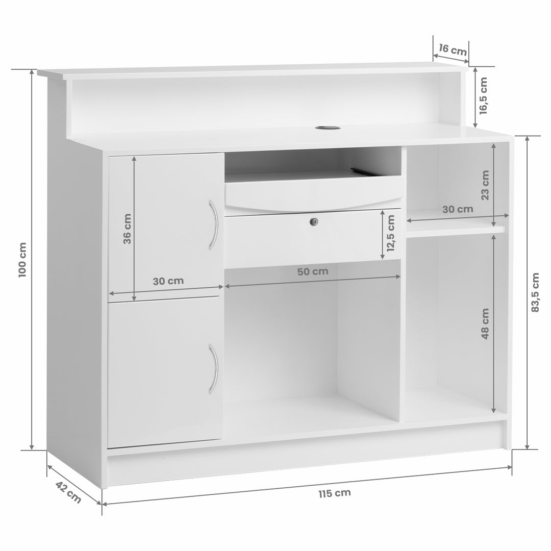 Bancone Reception Gabbiano G26W Bianco - immagine 11