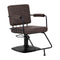 Poltrona parrucchiere Gabbiano Katania Loft Vecchio Pelle Scuro Bronzo