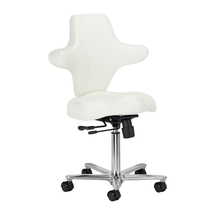 Sgabello con Ruote Azzurro Special 152 Bianco