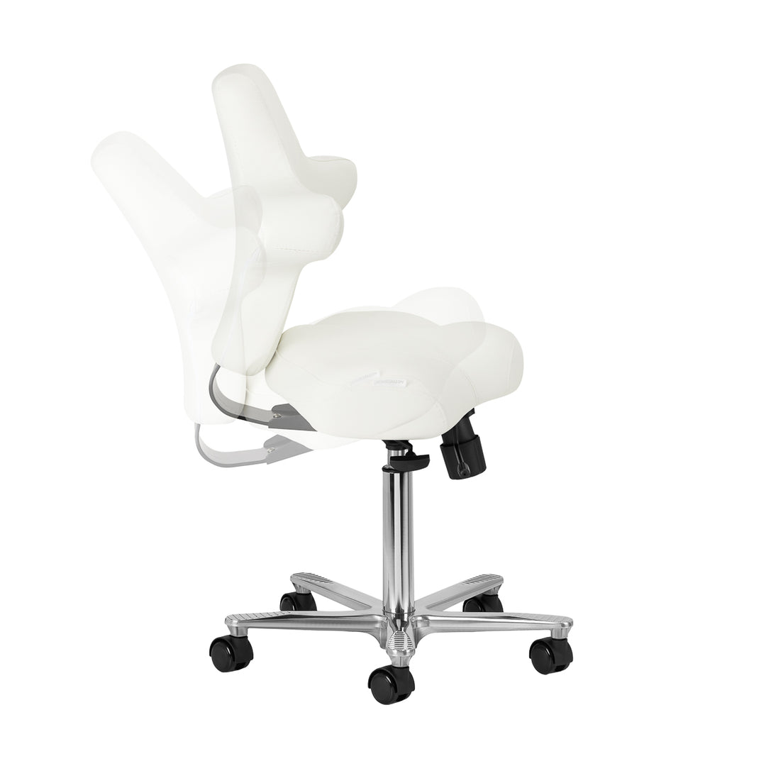 Sgabello con Ruote Azzurro Special 152 Bianco - immagine 6