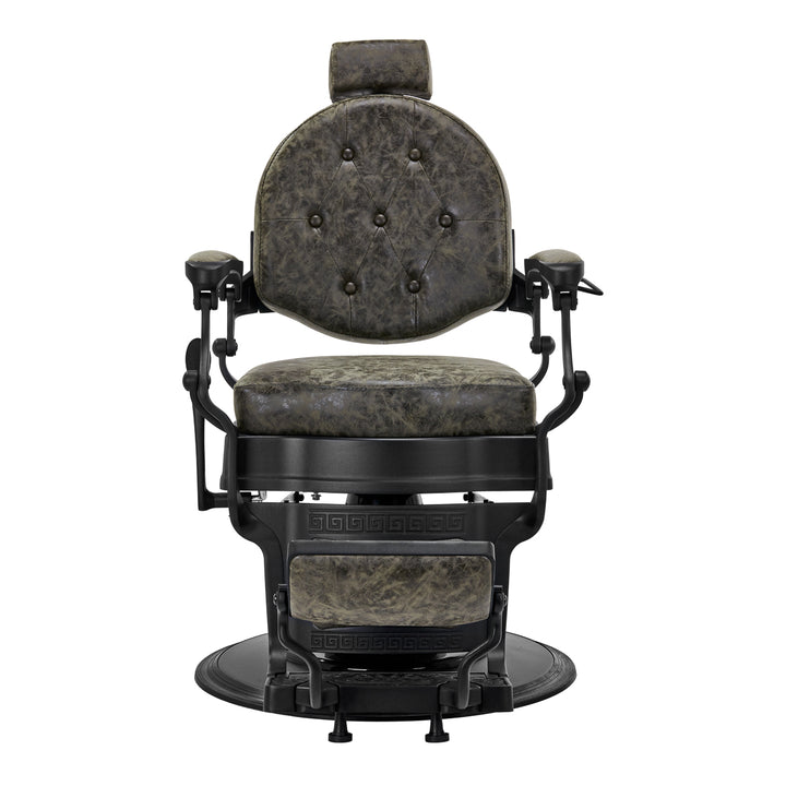 Poltrona Barbiere Gabbiano President Old Leather Verde - immagine 4