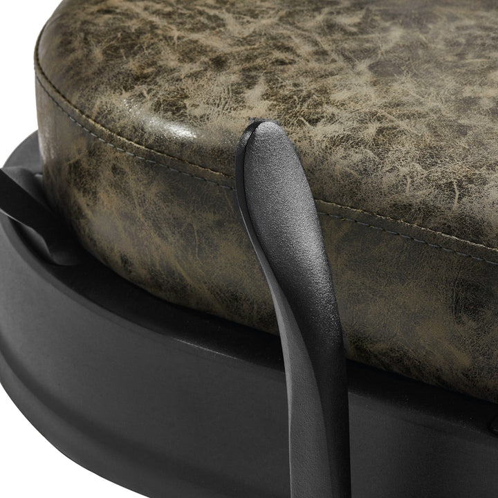 Poltrona Barbiere Gabbiano President Old Leather Verde - immagine 8