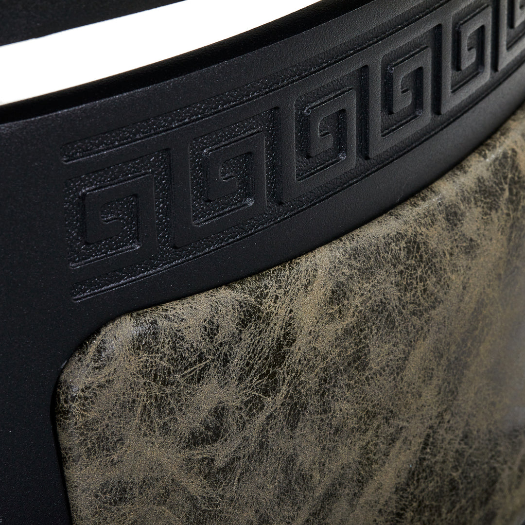 Poltrona Barbiere Gabbiano President Old Leather Verde - immagine 11