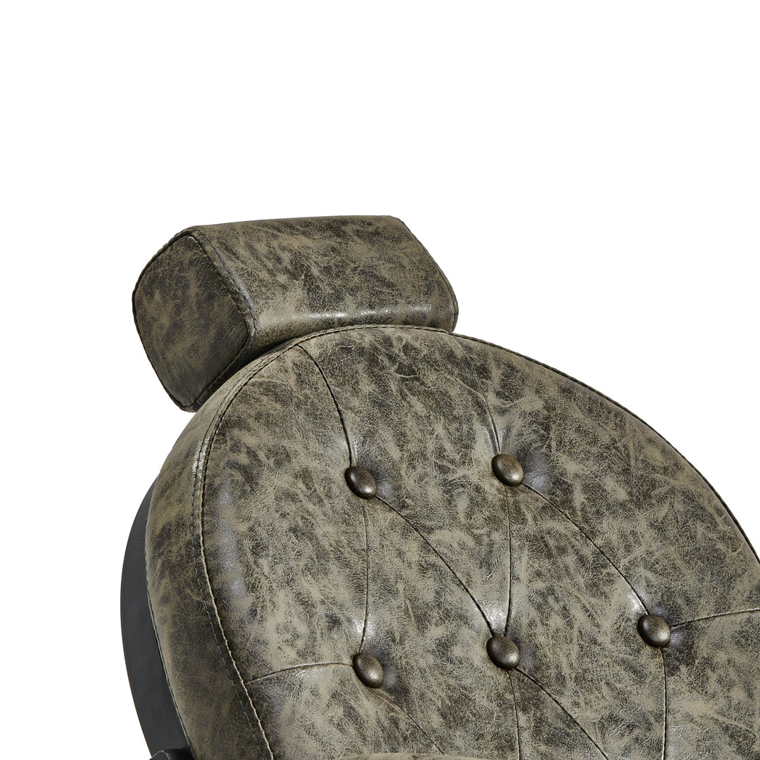 Poltrona Barbiere Gabbiano President Old Leather Verde - immagine 14