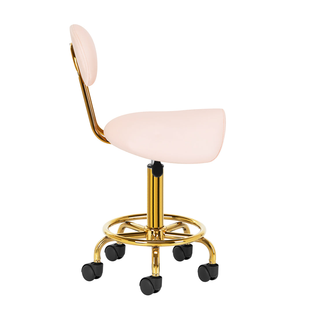 Sgabello Ergonomico con Schienale 6001 Oro-Rosa