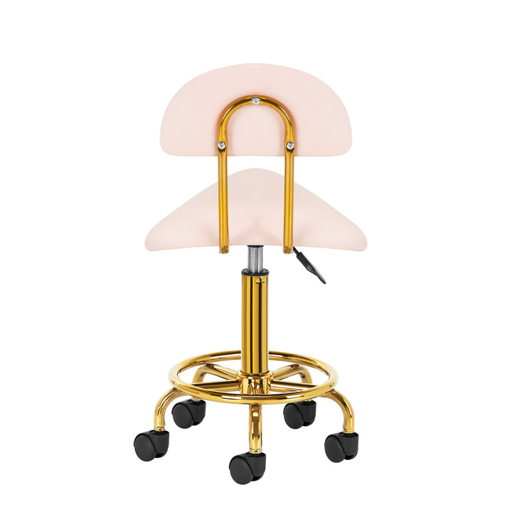 Sgabello Ergonomico con Schienale 6001 Oro-Rosa