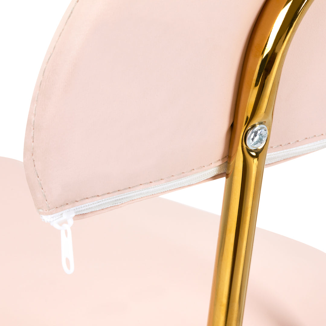 Sgabello Ergonomico con Schienale 6001 Oro-Rosa