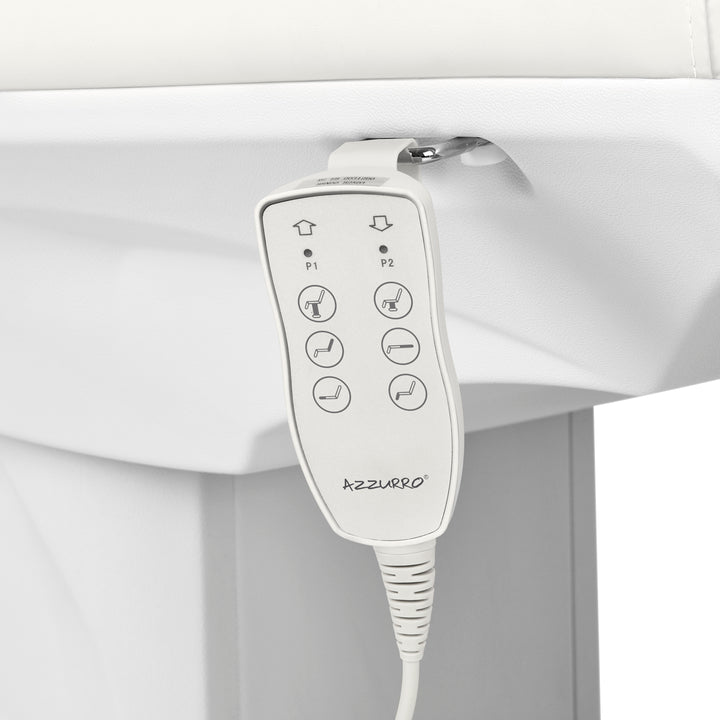 Poltrona Estetica Elettrica Azzurro 891 3 Motori Bianca - immagine 11