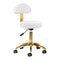 Sgabello con Ruote AM-304G Oro-Bianco