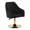 Sedia Girevole 4Rico QS-BL14G Velluto Nero