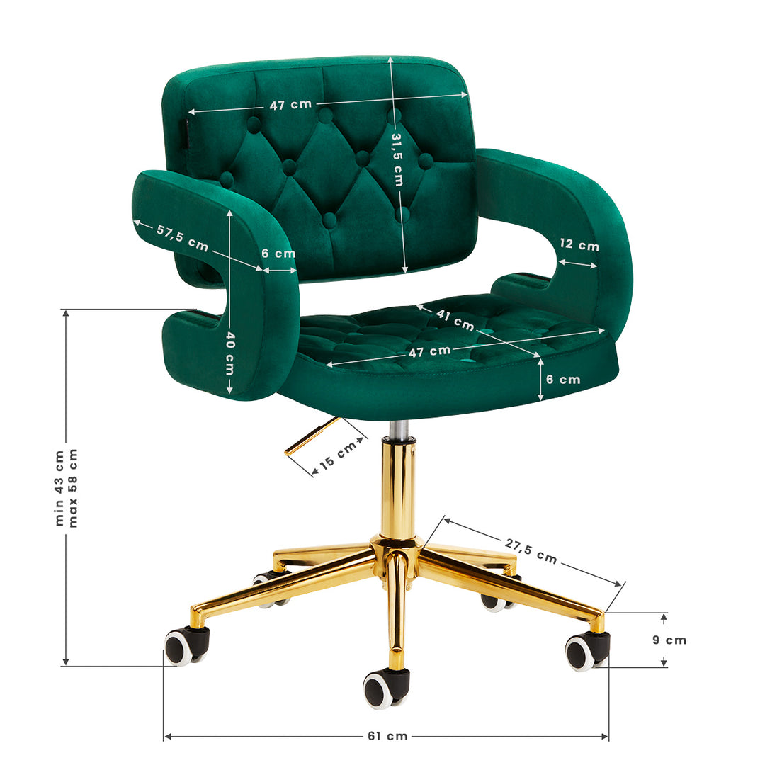 Sedia 4Rico QS-OF213G Velluto Verde 10