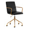 Sedia Girevole QS-OF211G Oro-Nero