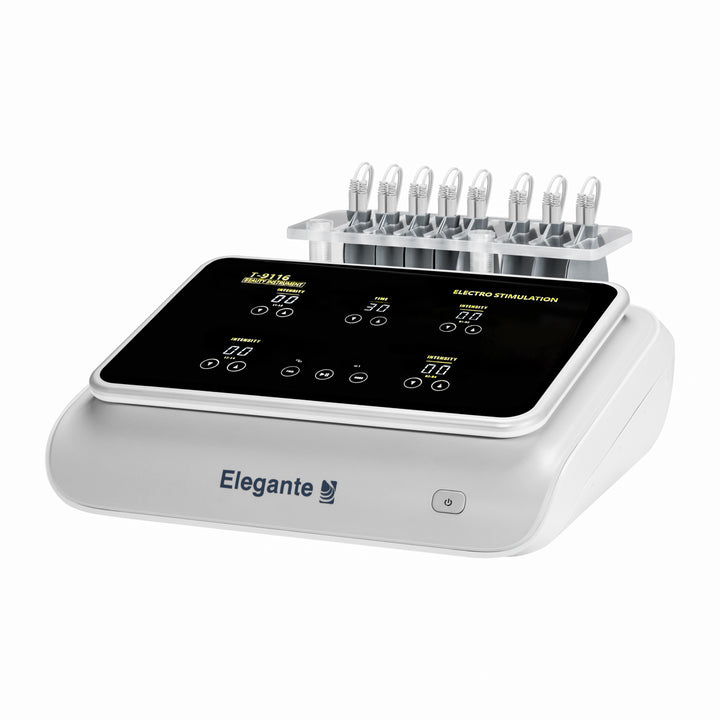 Apparecchio per Elettrostimolazione Elegante Platinum T9116 Bianco