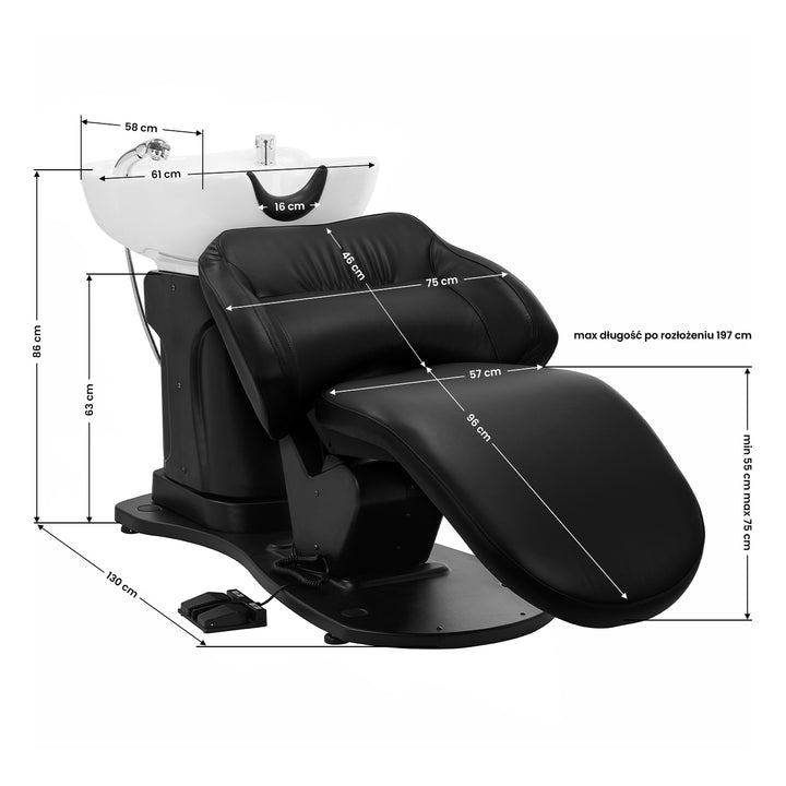 Lavatesta Parrucchiere Gabbiano Elettrico Trycho Nero - immagine 17