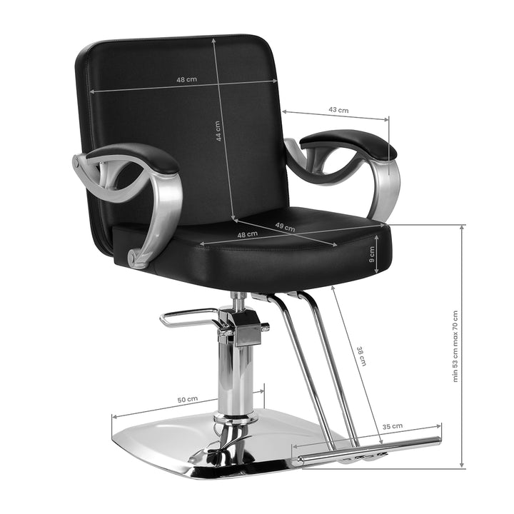 Poltrona parrucchiere Hair System ZA31 Nero - immagine 8