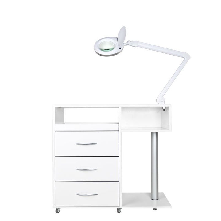 Postazione Pedicure Y-300 con Carrello, Fresa per Unghie, Lampada con Lente e Apparecchio UV-C - immagine 3