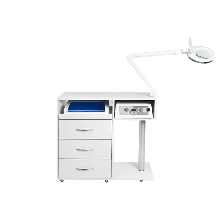 Postazione Pedicure Y-300 con Carrello, Fresa per Unghie, Lampada con Lente e Apparecchio UV-C - immagine 9