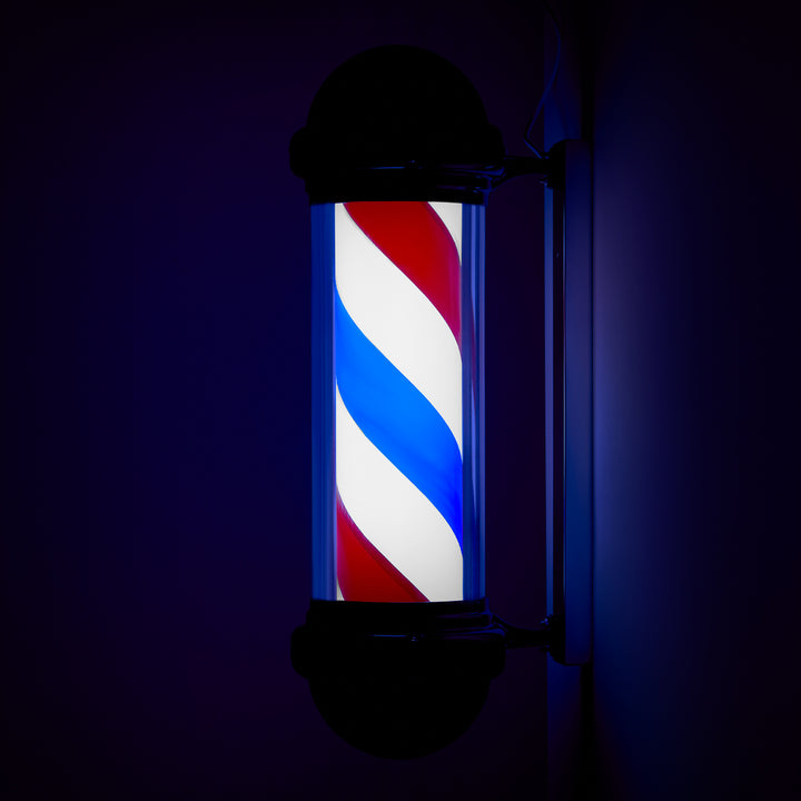 Barber Pole Illuminato e Rotante Gabbiano BB-02 Nero - immagine 2