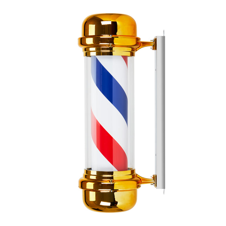 Barber Pole Illuminato e Rotante Gabbiano BB-02 Oro - immagine 2