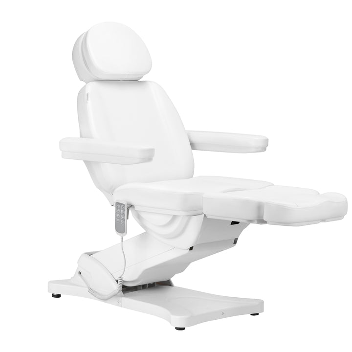 Poltrona Estetica Elettrica Sillon Classic 4 Motori Inclinabile Bianca - immagine 3