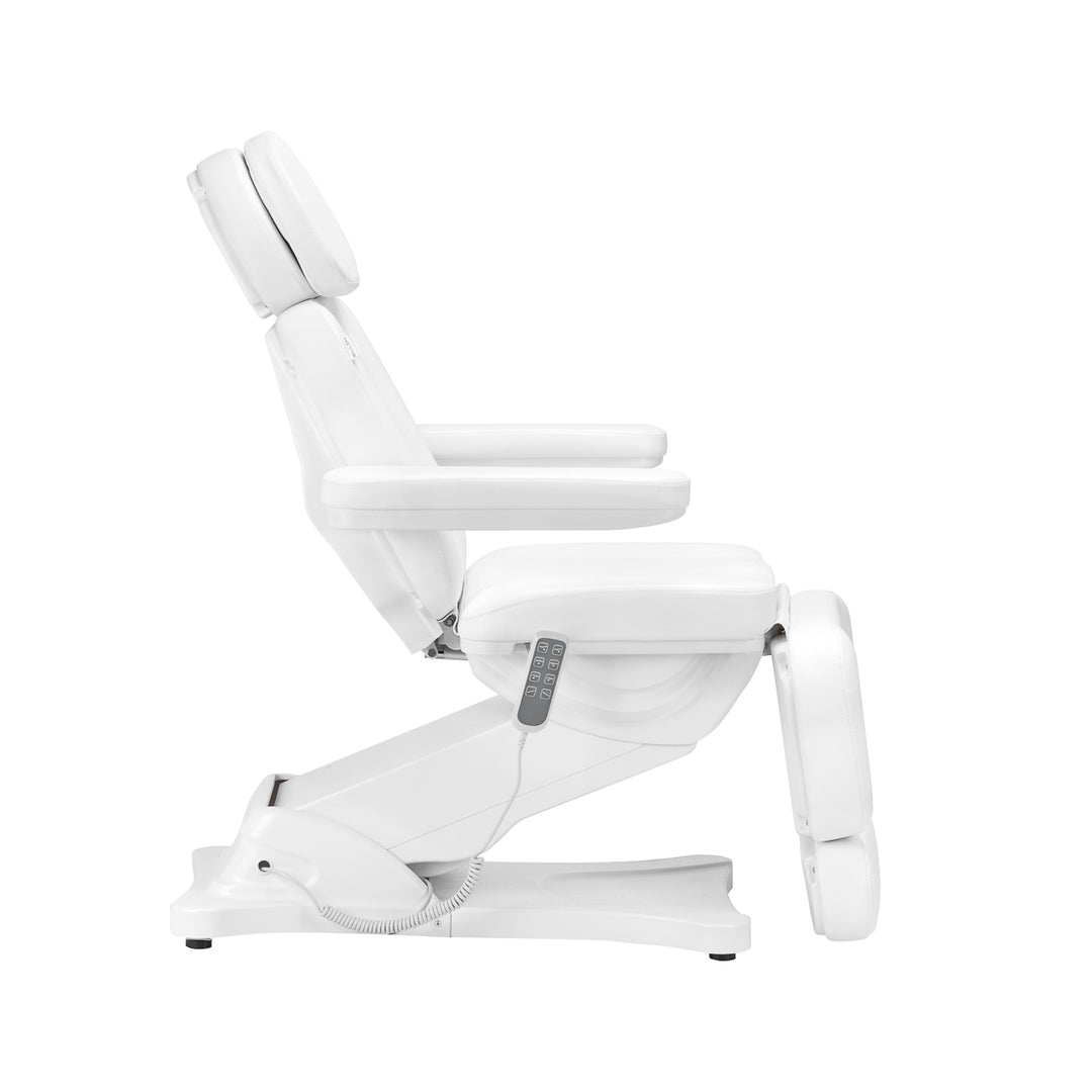 Poltrona Estetica Elettrica Sillon Classic 4 Motori Inclinabile Bianca - immagine 4