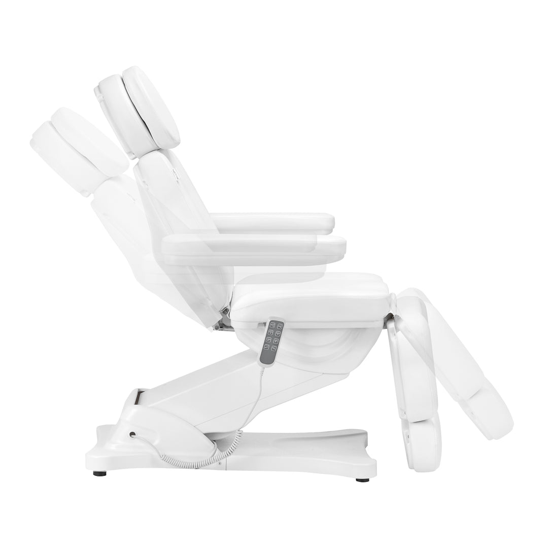 Poltrona Estetica Elettrica Sillon Classic 4 Motori Inclinabile Bianca - immagine 5