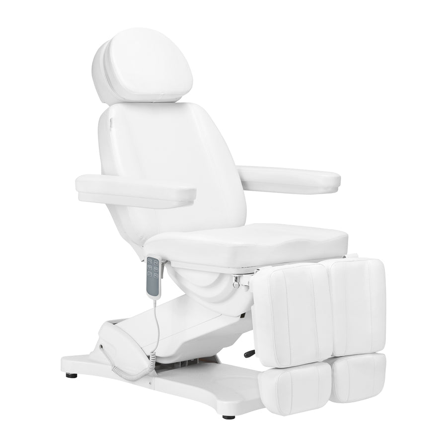 Poltrona Estetica Elettrica Sillon Classic 3 Motori Inclinabile Bianca