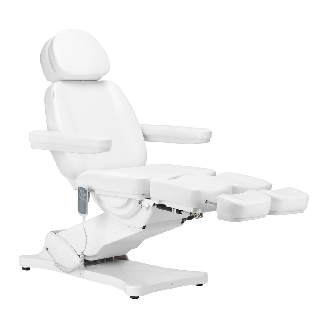 Poltrona Estetica Elettrica Sillon Classic 3 Motori Inclinabile Bianca - immagine 3