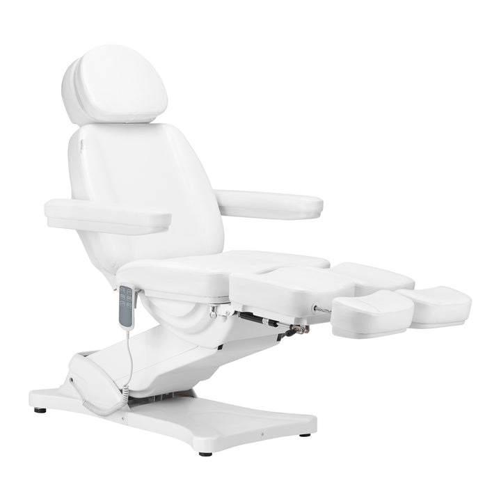 Poltrona Estetica Elettrica Sillon Classic 3 Motori Inclinabile Bianca - immagine 3